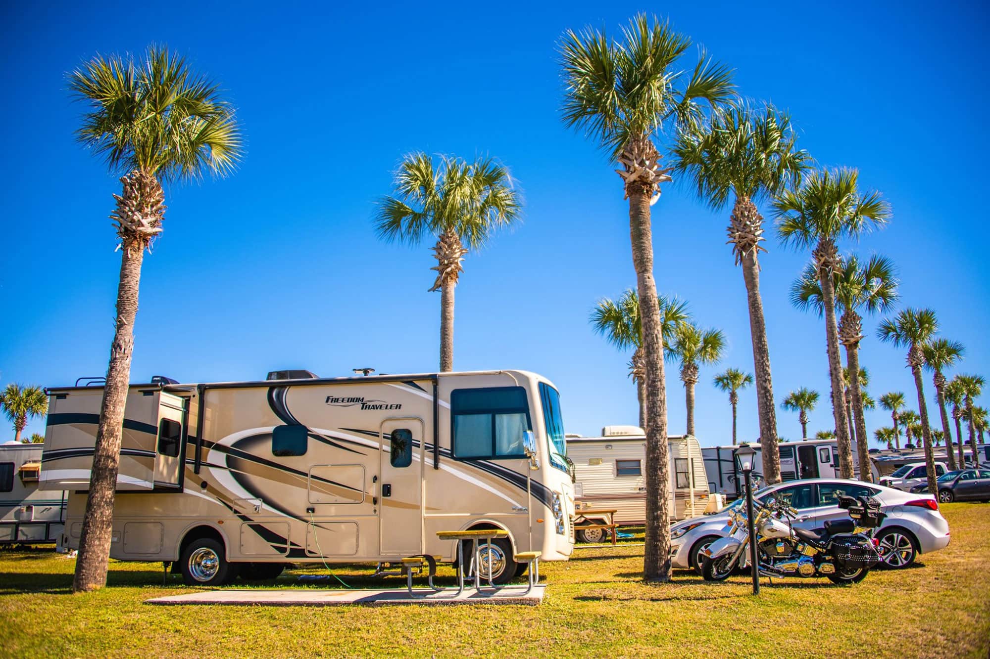 Motorhome at a Florida RV park